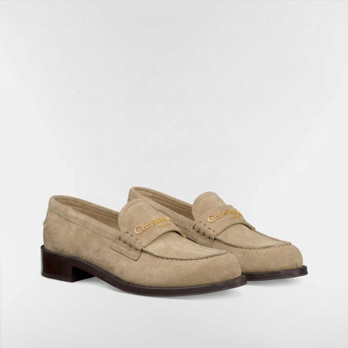 Dior Boy Loafers Suede Beige