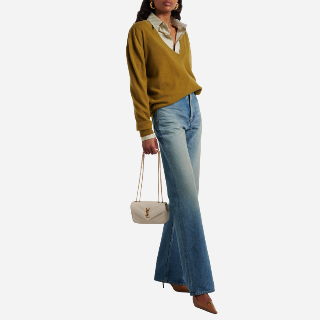  SAINT LAURENT Loulou Mini leather shoulder bag