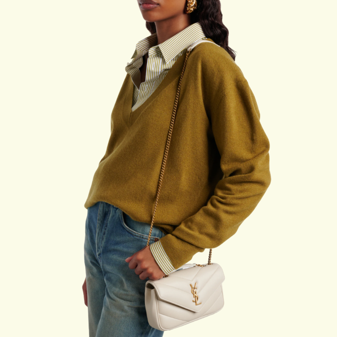  SAINT LAURENT Loulou Mini leather shoulder bag