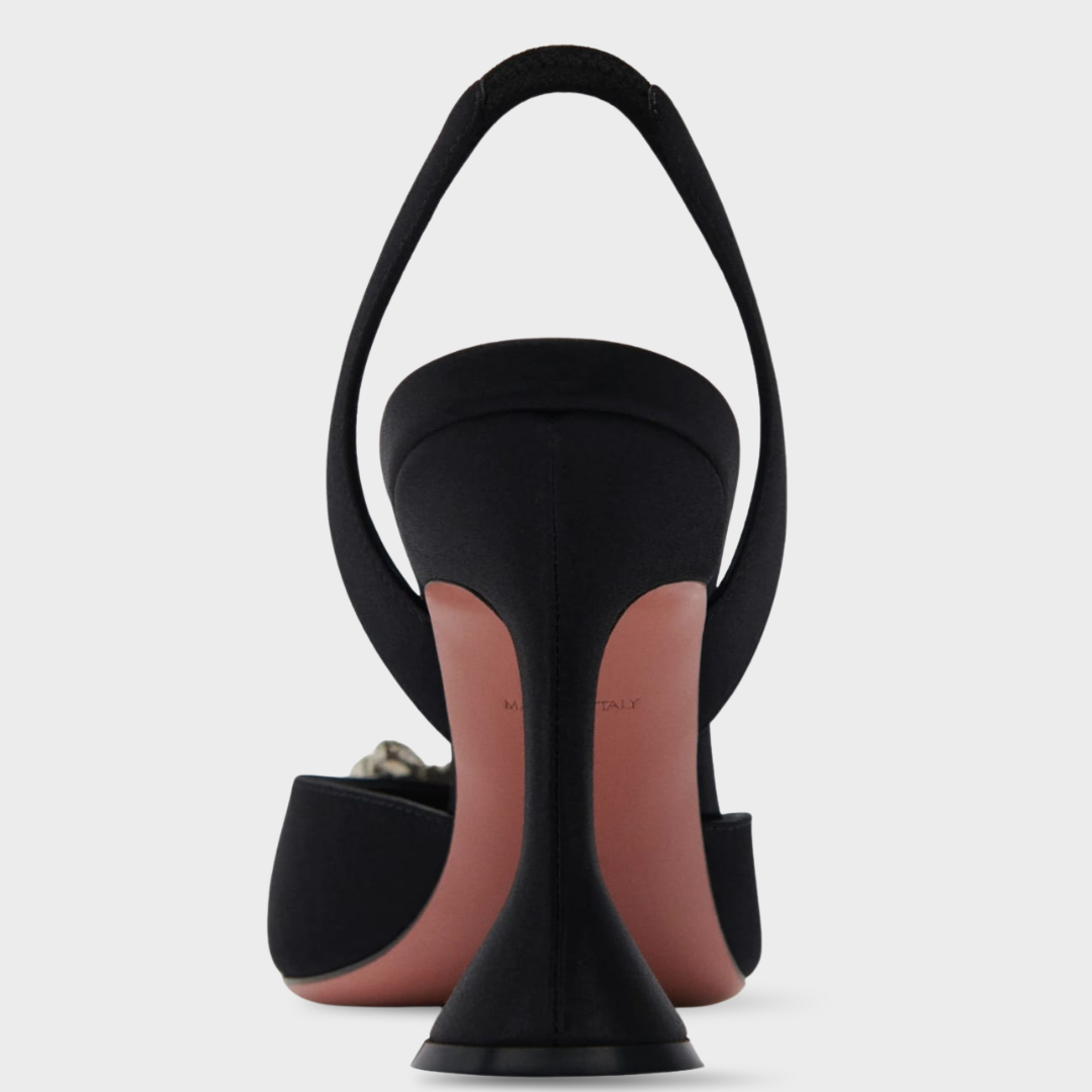 Amina Muaddi Begum Slingback 95 Black
