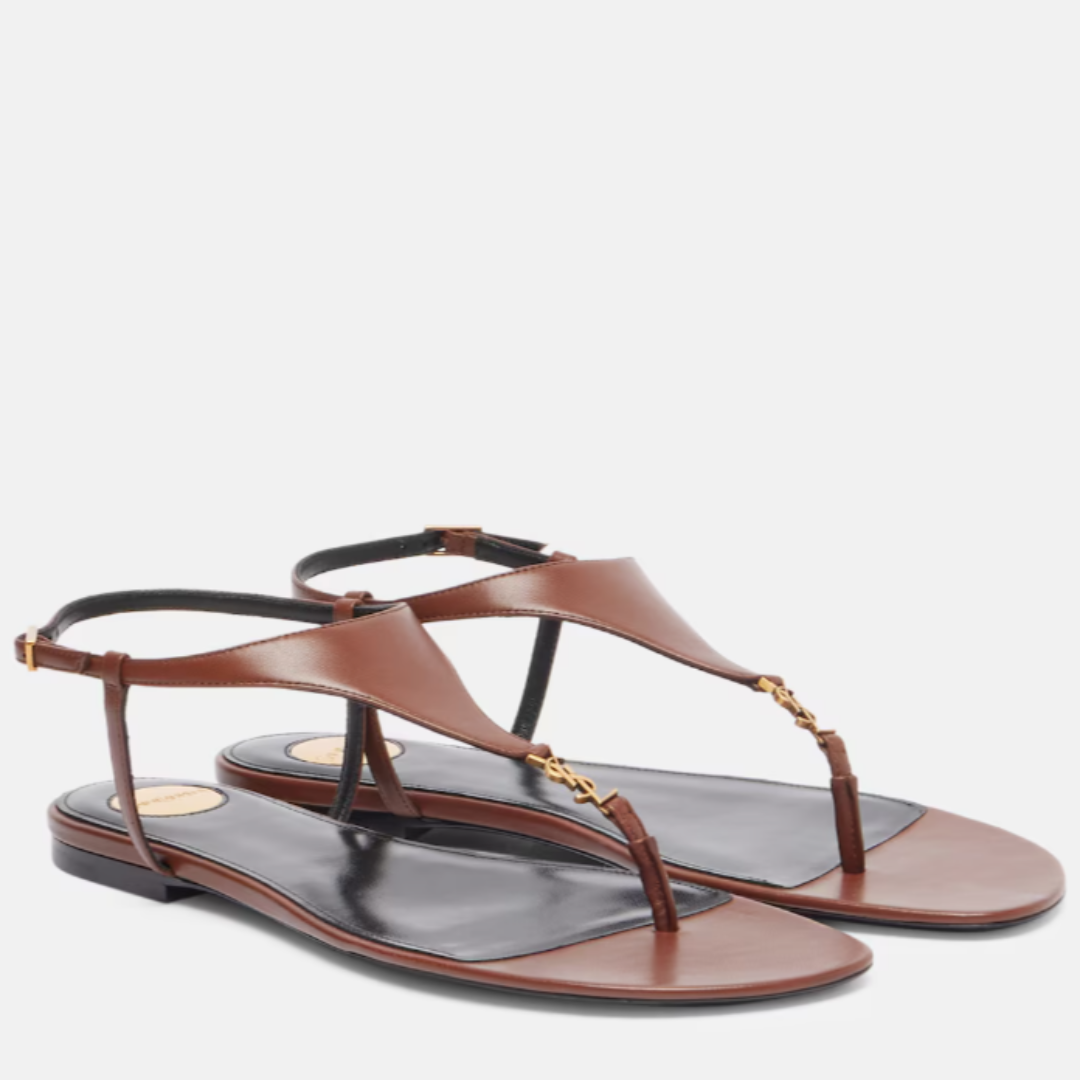 Saint Laurent Cassandra Flat Sandals