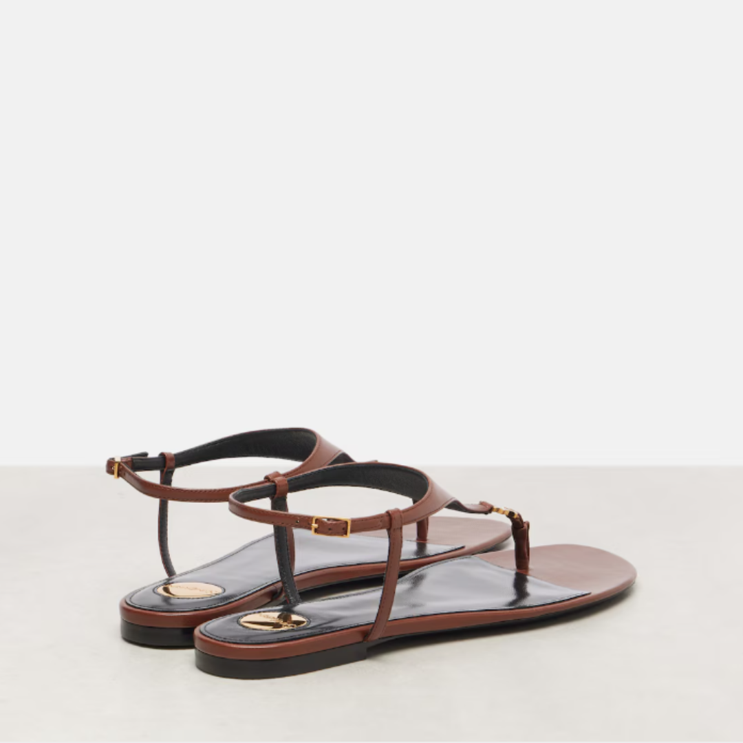 Saint Laurent Cassandra Flat Sandals