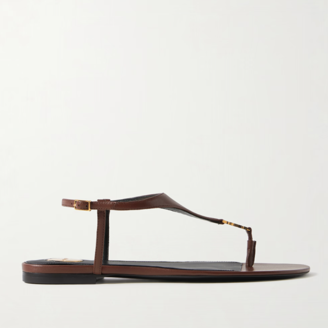 Saint Laurent Cassandra Flat Sandals