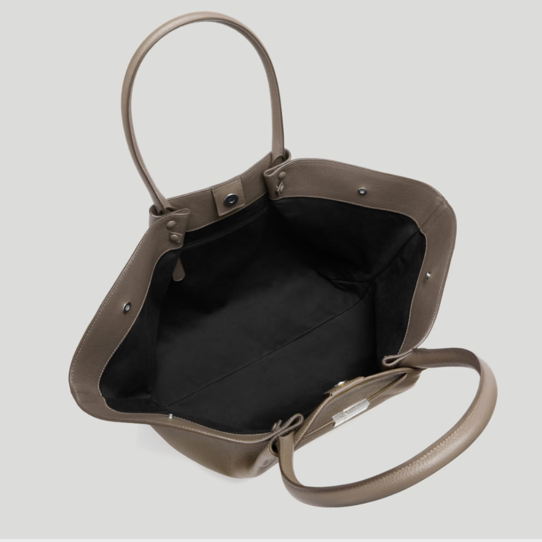 DEMELLIER The New York Bag Large - Dark Taupe