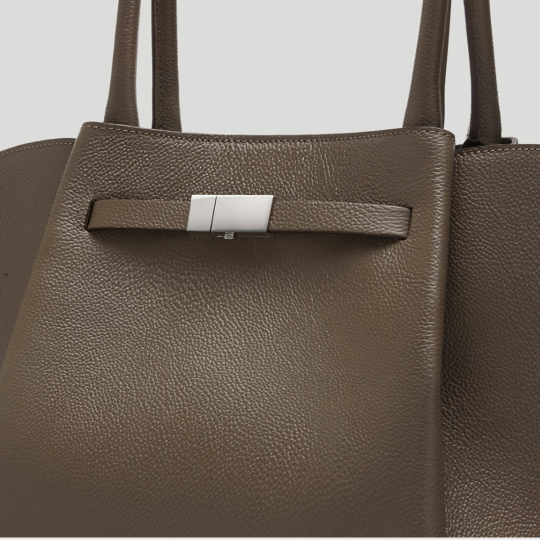 DEMELLIER The New York Bag Large - Dark Taupe