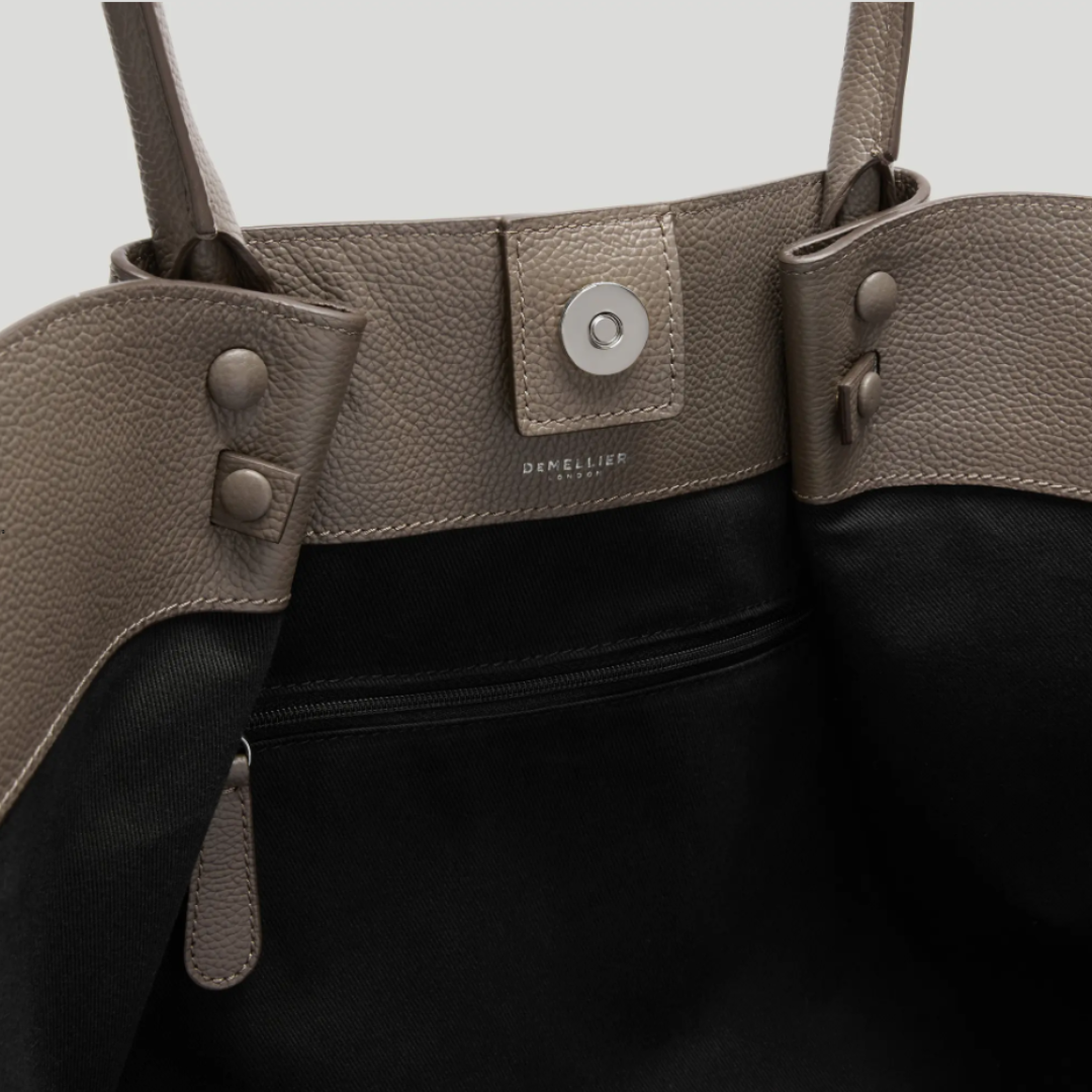 DEMELLIER The New York Bag Large - Dark Taupe