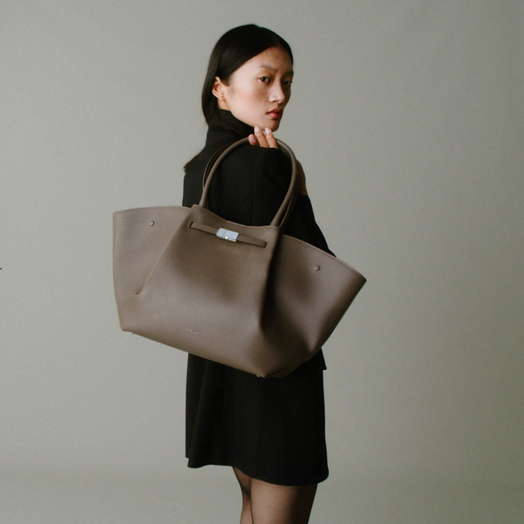 DEMELLIER The New York Bag Large - Dark Taupe