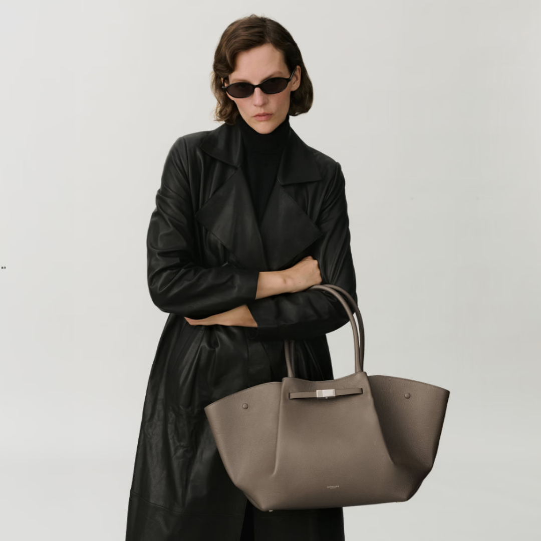 DEMELLIER The New York Bag Large - Dark Taupe