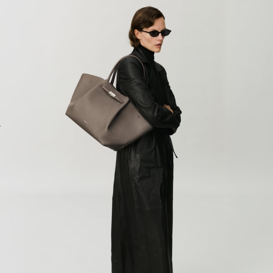 DEMELLIER The New York Bag Large - Dark Taupe