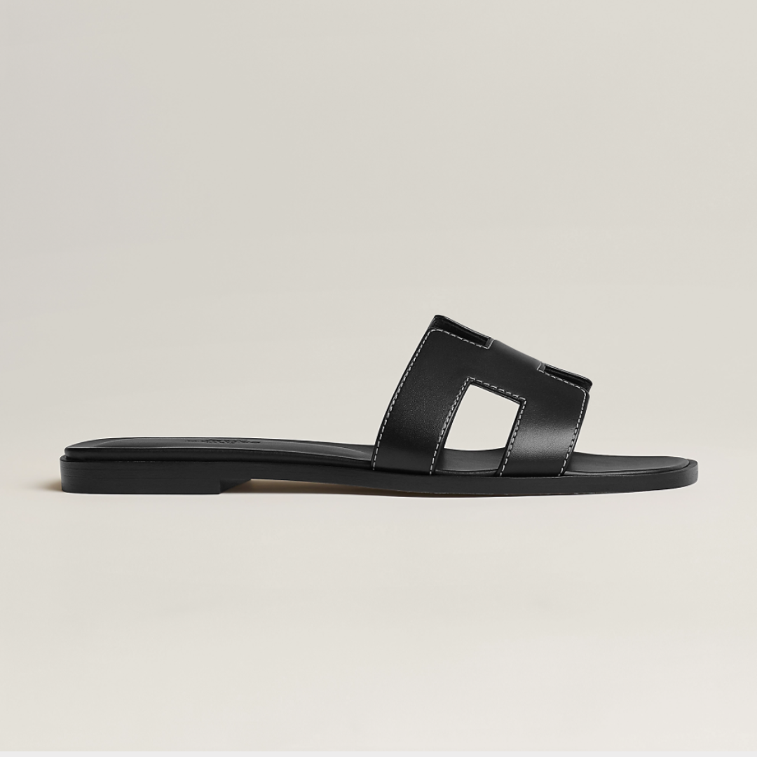 HERMES Oran Sandals Black