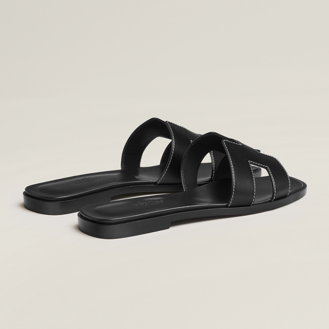 HERMES Oran Sandals Black