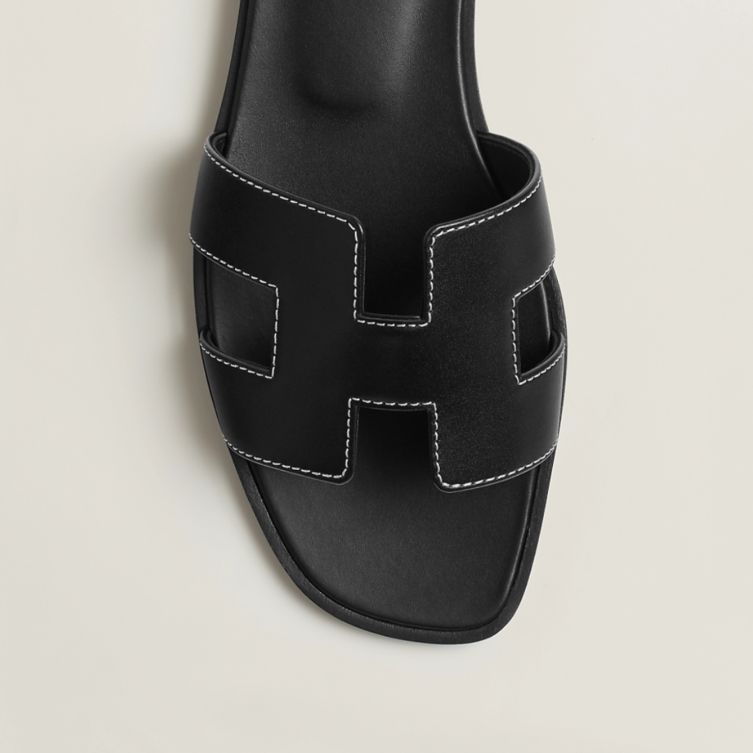 HERMES Oran Sandals Black